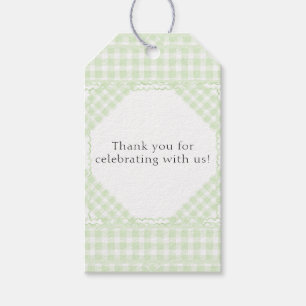Etiquetas Para Regalos Glorioso Green Gingham
