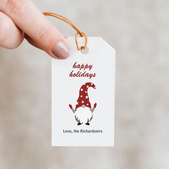 Etiquetas Para Regalos Gnome Happy Holiday (Subido por el creador)