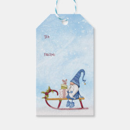 Etiquetas Para Regalos Gnome para Navidades Decorados Sleigh A Desde