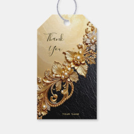 Etiquetas Para Regalos Gold Floral Embellishments Gift Tag