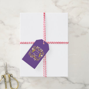 Etiquetas Para Regalos GOLDEN MERRY Y BRIGHT personalizado
