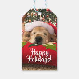 Etiquetas Para Regalos Golden Retriever Asleep Under Tree Custom Name