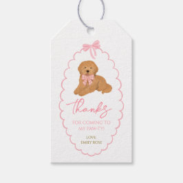 Etiquetas Para Regalos Goldendoodle Dog Birthday Pawty Pink