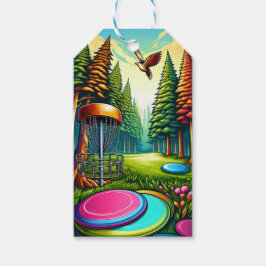 Etiquetas Para Regalos Golf en disco y temas de águila de ida y vuelta al