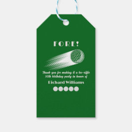 Etiquetas Para Regalos Golf Fore Tee-Riffic Green 50th Birthday Party