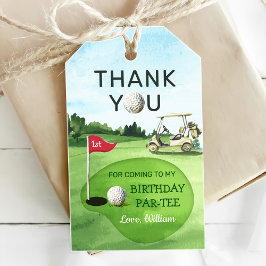 Etiquetas Para Regalos Golf Verde 1er cumpleaños Par-tee
