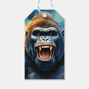 Etiquetas Para Regalos Gorila sonriente