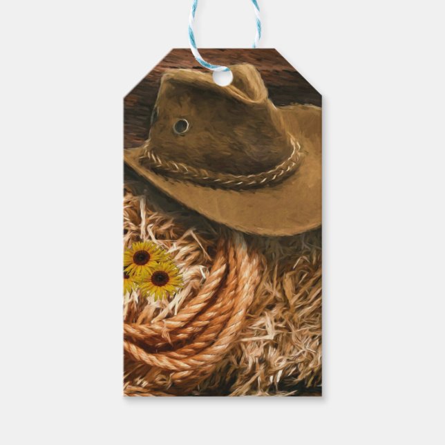 Etiquetas Para Regalos Gorra Cowboy (Anverso)