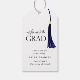 Etiquetas Para Regalos Gorras A Graduación De Tassel Azul Y Oro