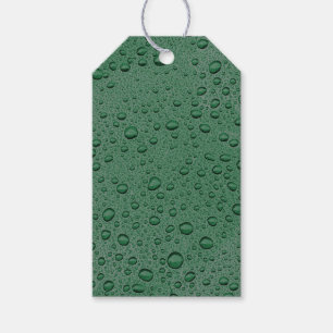 Etiquetas Para Regalos Gotas de agua verde
