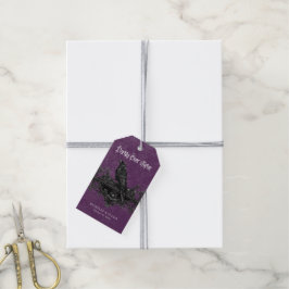 Etiquetas Para Regalos Gothic Raven Purple Darkly Ever After Wedding