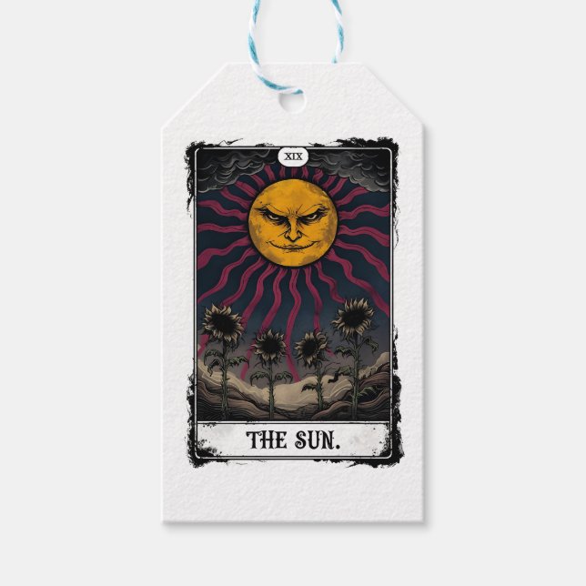 Etiquetas Para Regalos Gothic Sun Tarot (Anverso)