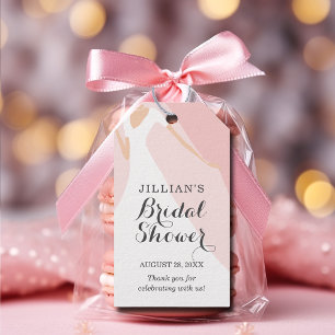 Etiquetas Para Regalos Gown Bridal Shower Rubor Pink Gracias