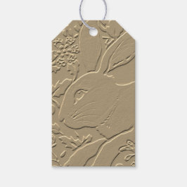 Etiquetas Para Regalos Grabado en relieve Rabbit Brown Kraft Papel Bird F