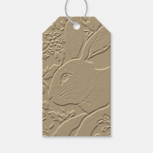 Etiquetas Para Regalos Grabado en relieve Rabbit Brown Kraft Papel Bird F