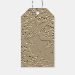 Etiquetas Para Regalos Grabado en relieve Rabbit Brown Kraft Papel Bird F
