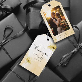 Etiquetas Para Regalos Gracia de la Hora Dorada Foto y Boda Floral Gracia