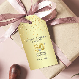 Etiquetas Para Regalos Gracias a 50 años de Boda de oro