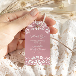 Etiquetas Para Regalos Gracias a Cielito Lindo Chica mexicano Baby Shower