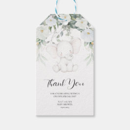 Etiquetas Para Regalos Gracias a Elephant Gender Neutral