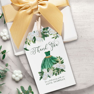 Etiquetas Para Regalos Gracias a princesa de los verdes y blancos de esme