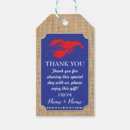 Etiquetas Para Regalos Gracias a Tags Crawfish Boil Lobster Beach Wedding