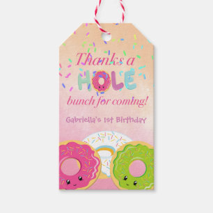 Etiquetas Para Regalos Gracias a un paquete de HOLE Donut Gracias etiquet