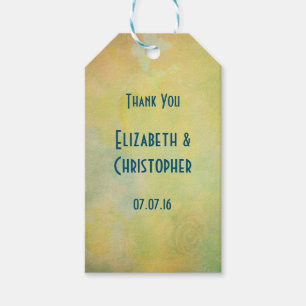 Etiquetas Para Regalos Gracias a Vintage Style Faded Yellow Watercolor