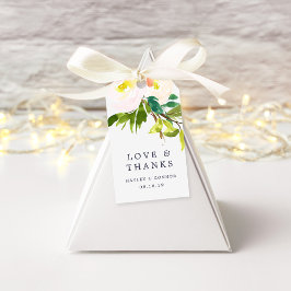 Etiquetas Para Regalos Gracias al Boda de Rubor de primavera