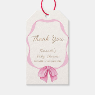 Etiquetas Para Regalos Gracias Baby Shower, Chica de marcos de barrido ro