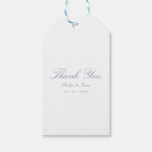 Gracias Boda de guiones Elegante Azul Dusty
