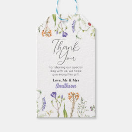 Etiquetas Para Regalos Gracias Boda Tags Wildflower Floral