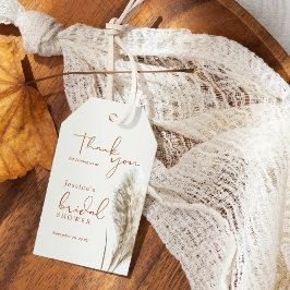 Etiquetas Para Regalos Gracias Boho Fluffy Pampas Grass Bridal Shower