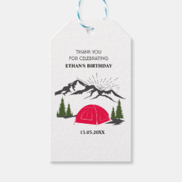 Etiquetas Para Regalos Gracias Camp Birthday Boy