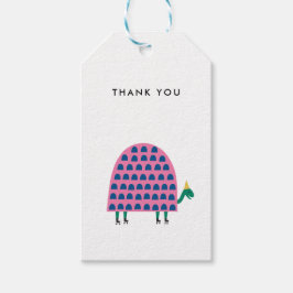 Etiquetas Para Regalos Gracias Chica Cumpleaños Animal Tortuga Rosa