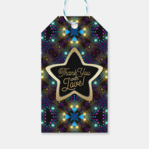 Etiquetas Para Regalos Gracias con amor Black Gold Magistars