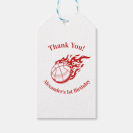 Etiquetas Para Regalos Gracias con tema de baloncesto 2