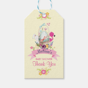 Etiquetas Para Regalos Gracias de Baby Shower de las flores, del huevo,