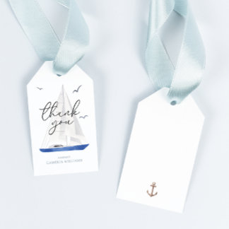 Etiquetas Para Regalos Gracias de mínimo barco náutico Ahoy