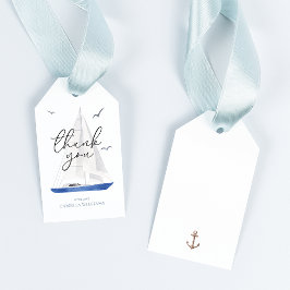 Etiquetas Para Regalos Gracias de mínimo barco náutico Ahoy