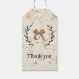 Etiquetas Para Regalos Gracias dulce acuarela fondo floral Kraft