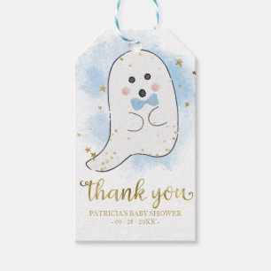 Etiquetas Para Regalos Gracias Favo por el simpático Fantasma Halloween