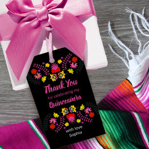 Etiquetas Para Regalos Gracias Fiesta de Fiesta Mexicano Quinceanera