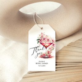 Etiquetas Para Regalos Gracias Floral Rosa Bridal Shower