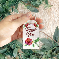 Gracias Floral Vintage Red Roses Watercolor