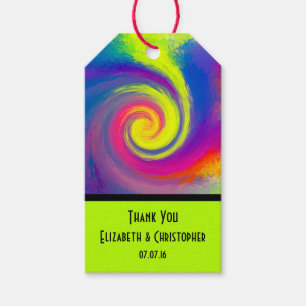Etiquetas Para Regalos Gracias Groovy Resumen Swirl Espiral