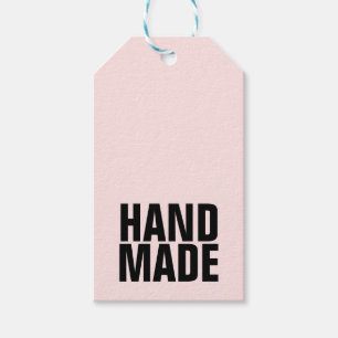 Etiquetas Para Regalos Gracias hechos a mano minimalista moderno rosa pas