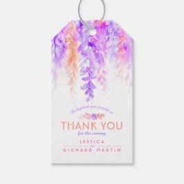 Etiquetas Para Regalos Gracias naranja morado por evento boda abstracto f