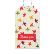 Gracias Patrón de hojas de otoño rojo