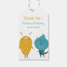 Gracias Pequeño monstruo de la ducha de bebé Etiqu